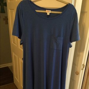Lularoe 2x Carly. solid blue. NEW WITHOUT TAGS